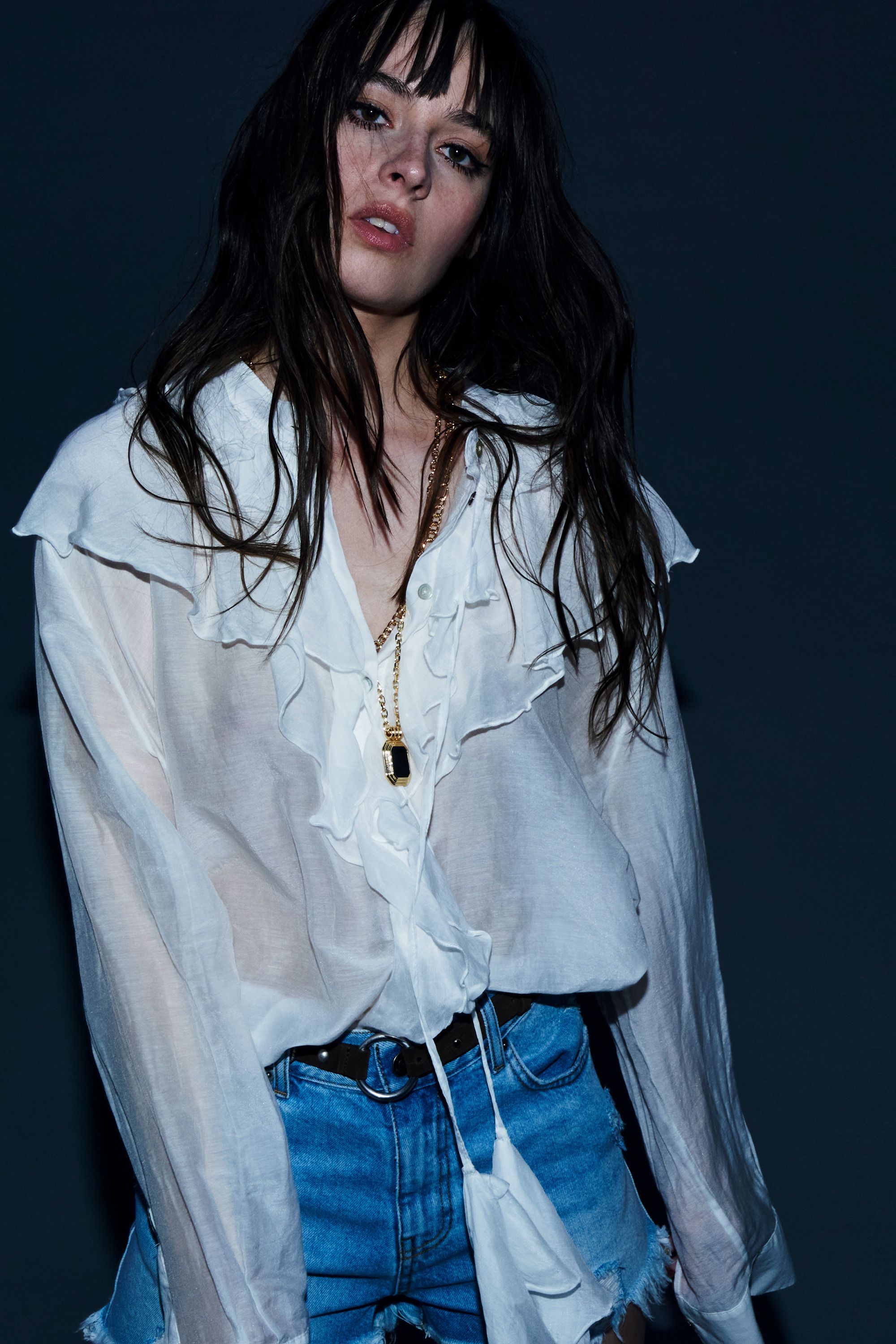 RUFFLE SHIRT CARMEN - Aniye By