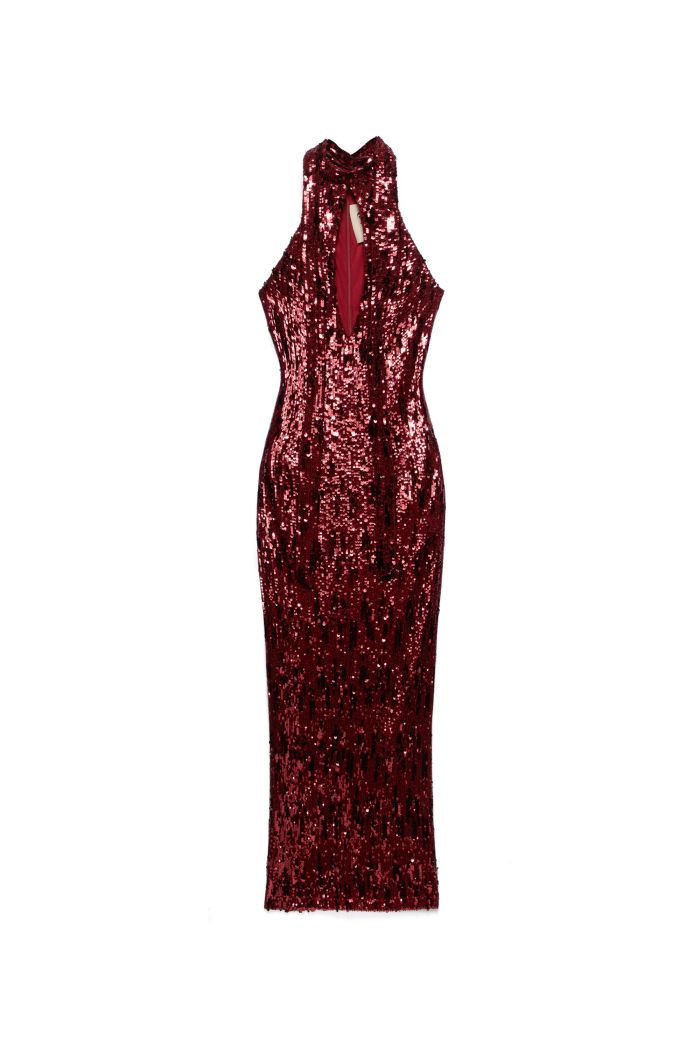 SCARF DRESS LULÙ - Burgundy