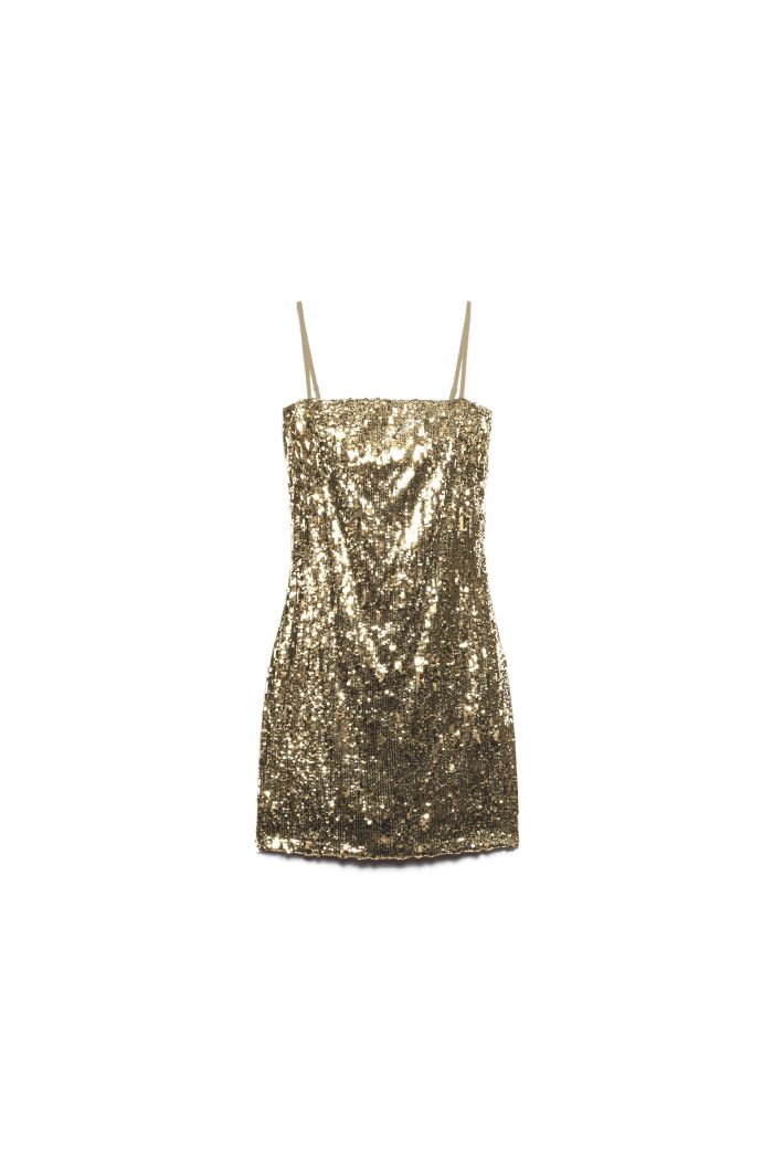 MINI DRESS LULÙ - Deep gold