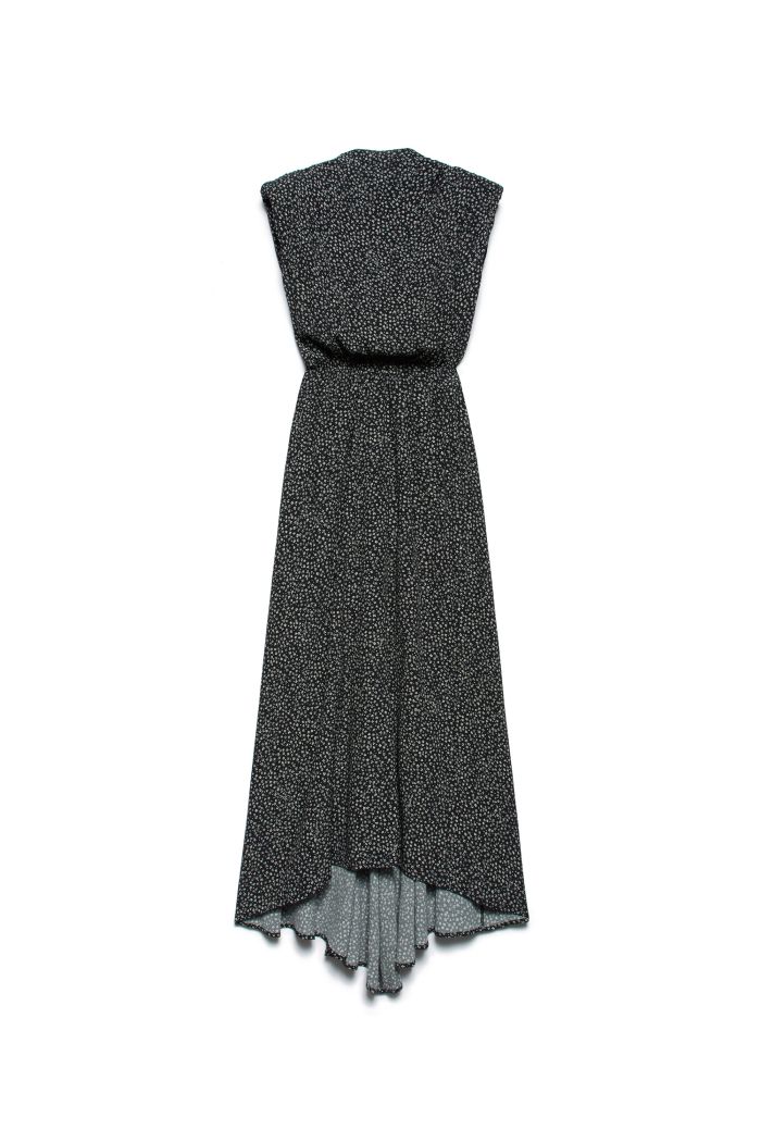 LONG DRESS FLOR - Black bloom