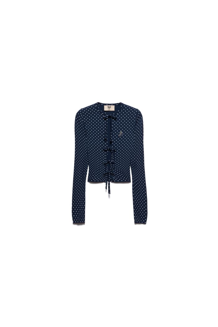 CARDIGAN BIBÌ - Blu pois