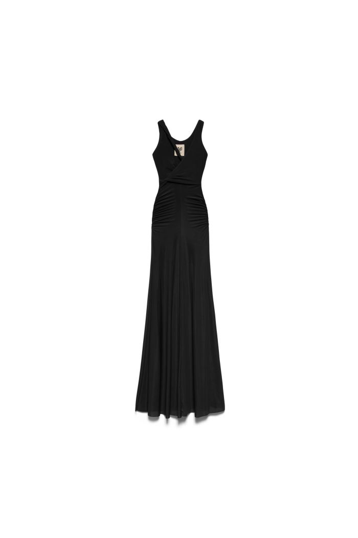 KNOT DRESS XENA - Black vinyl