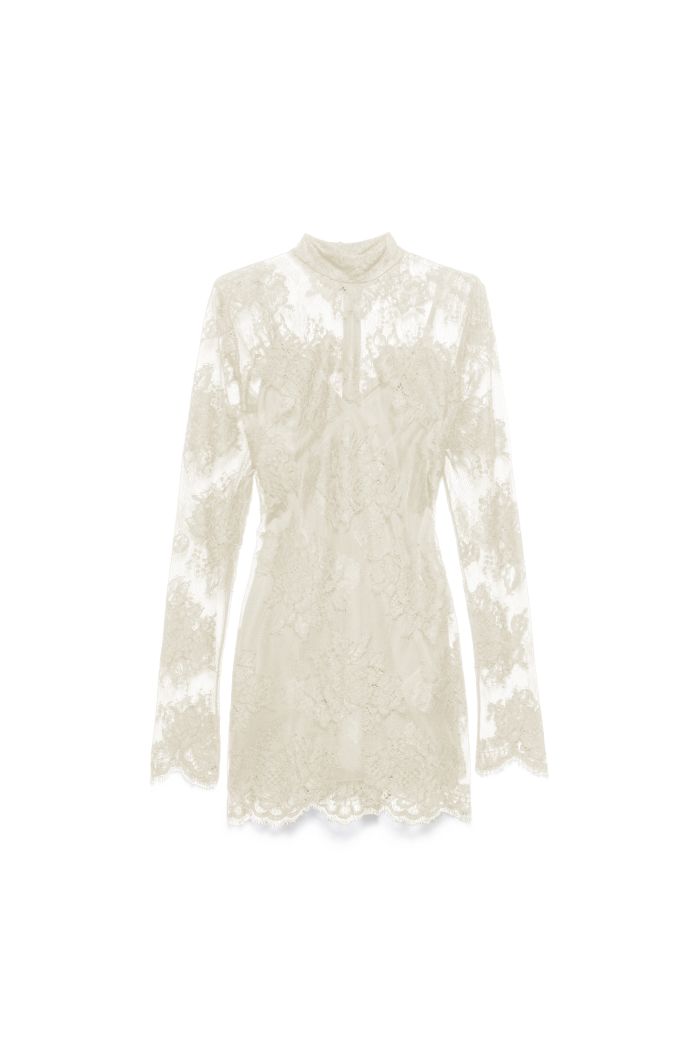 SHEAT DRESS LACE - Almond