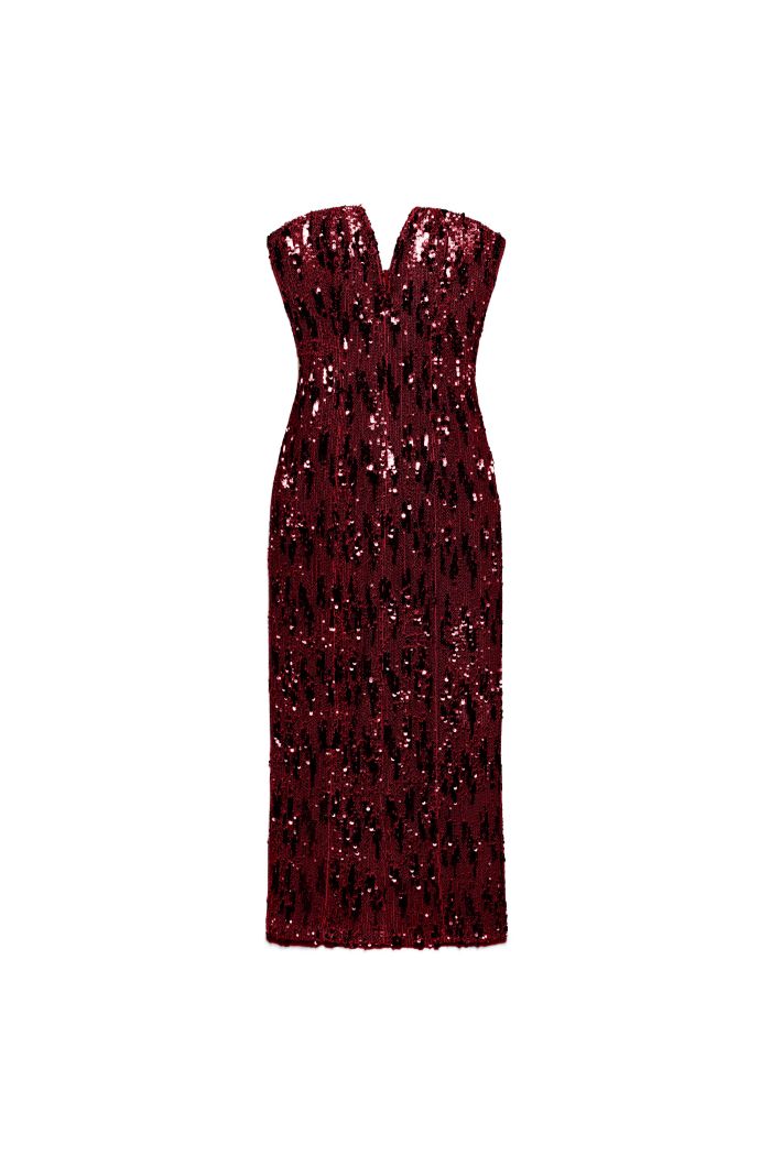 BUSTIER DRESS LULÙ - Burgundy