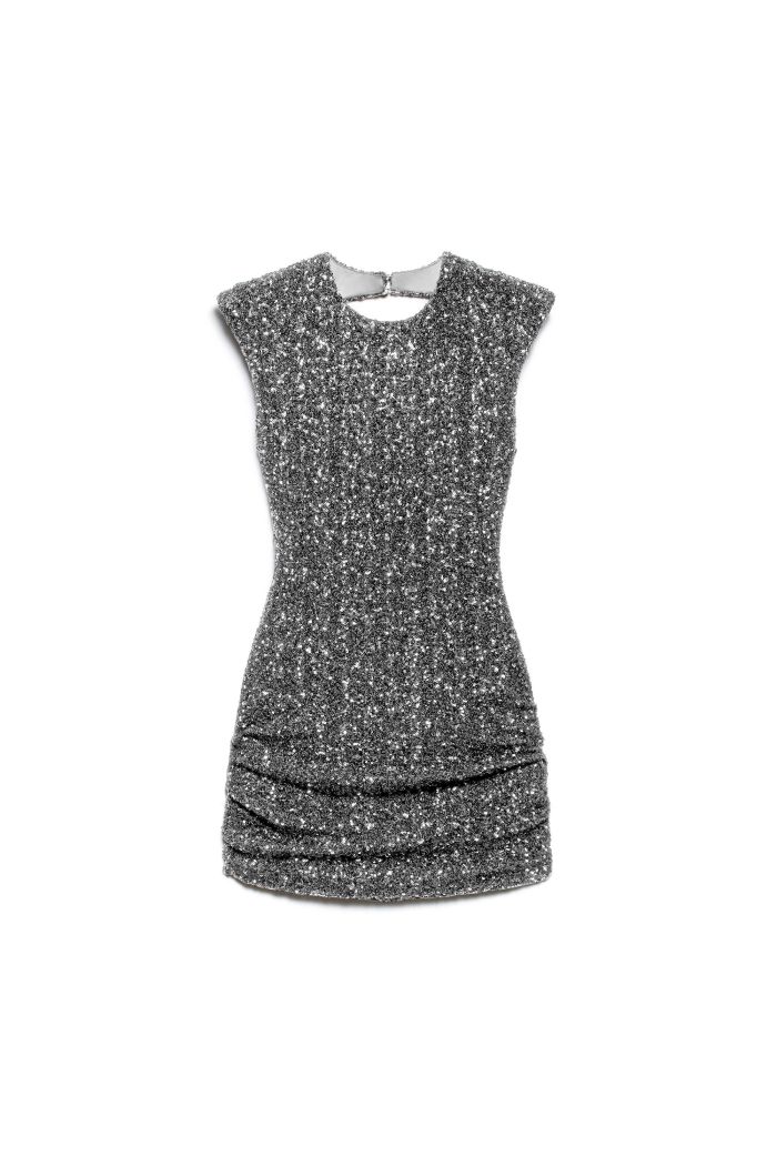 MINI DRESS LUXY - Silver deep