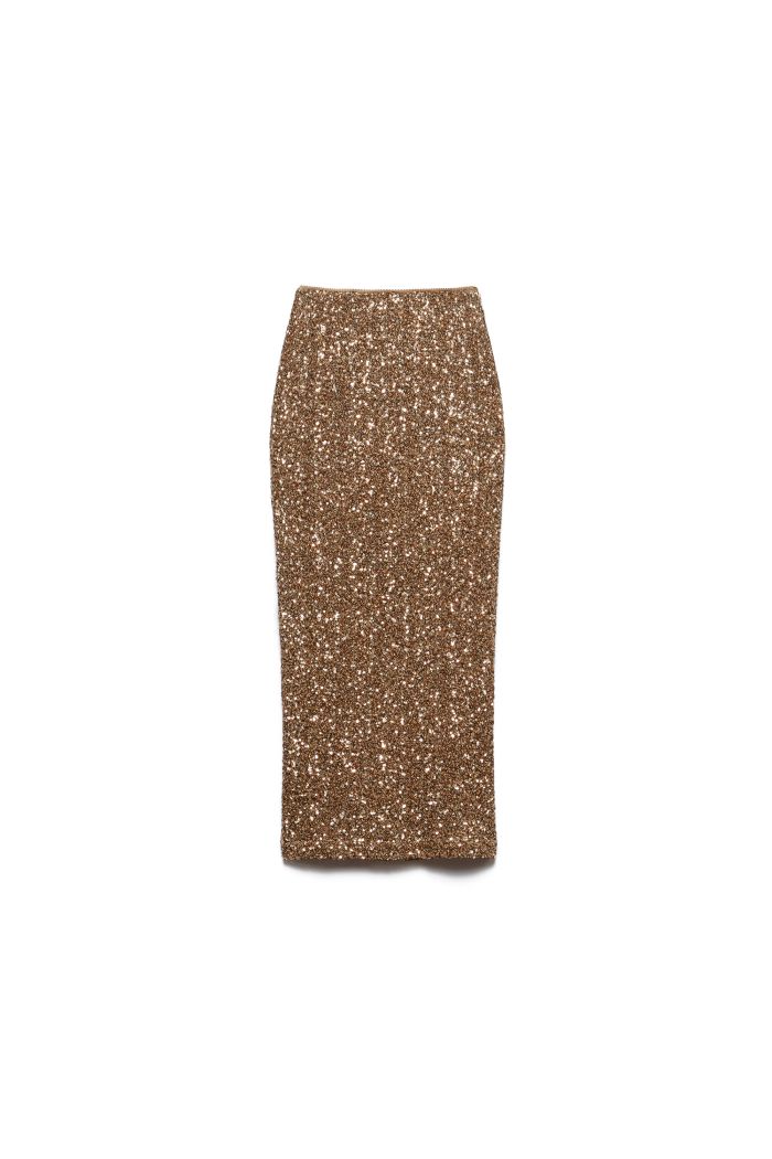 MIDI SKIRT LUXY - Or