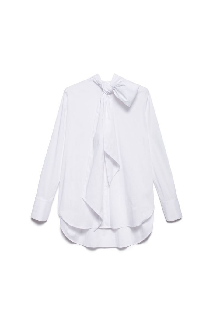 SCARF SHIRT MOON - White