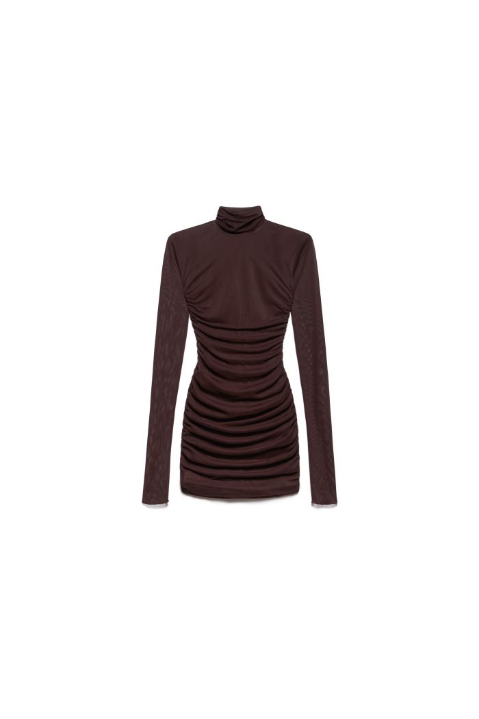 CRUSH DRESS NORMA - Choco