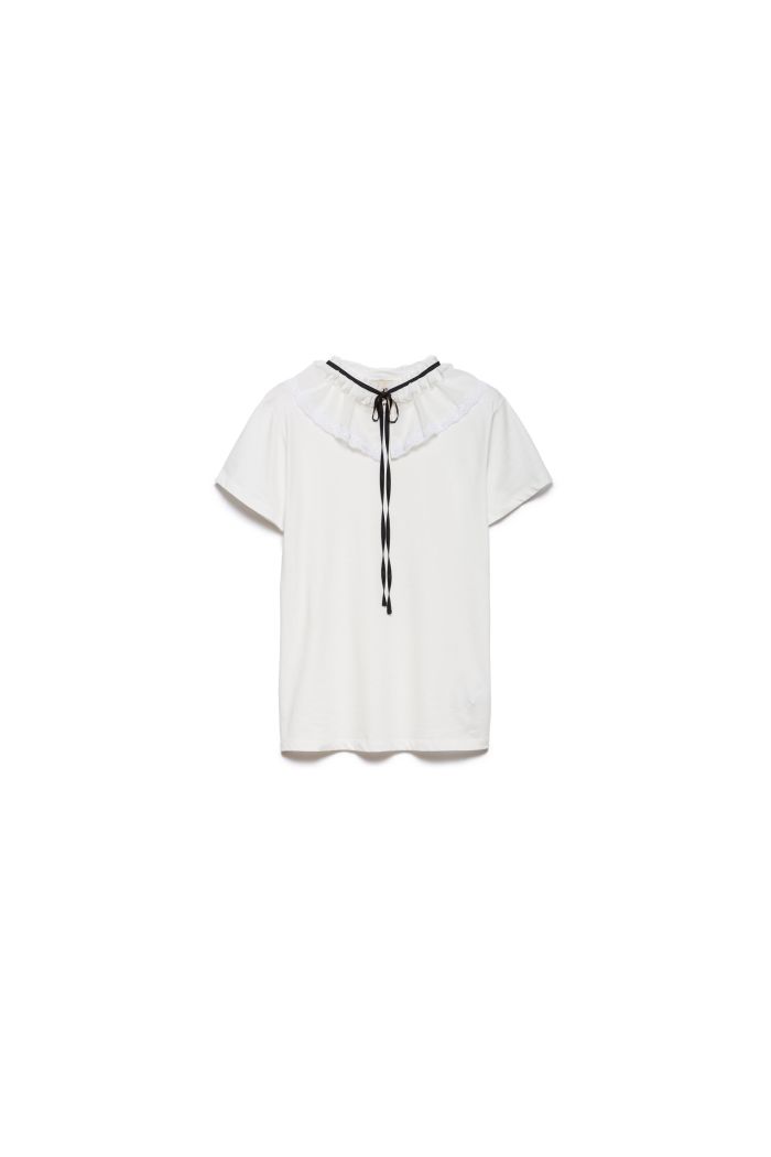 NECK TEES LILA - White