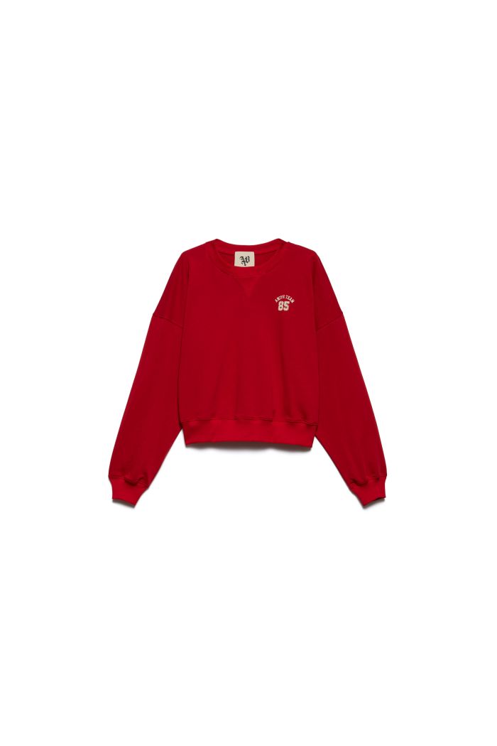 SWEATSHIRT CROP - Red