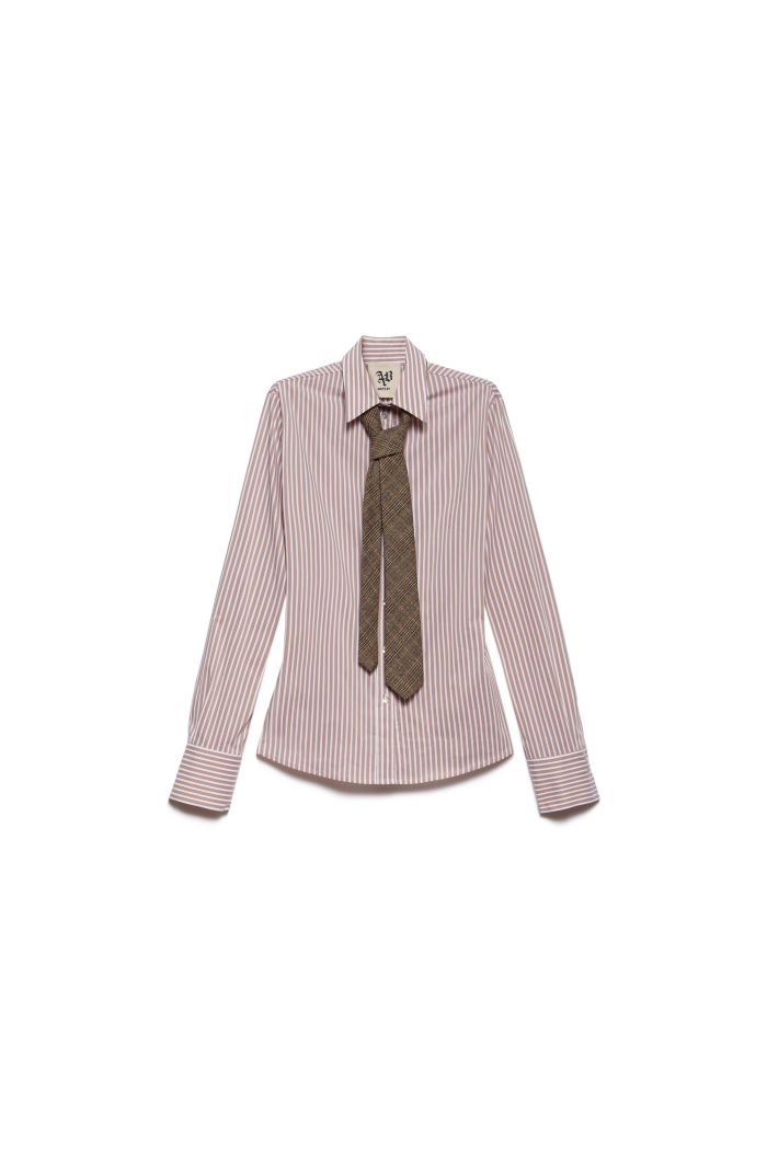 SLIM SHIRT AVA - Nut