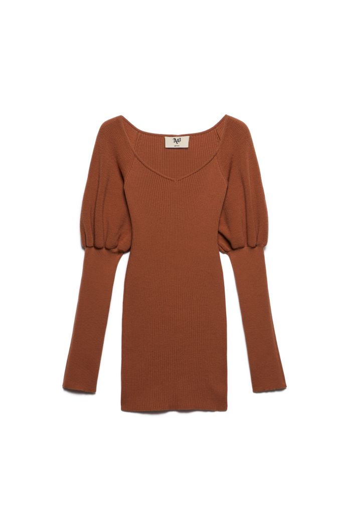 BALOON DRESS VICKI - Toast