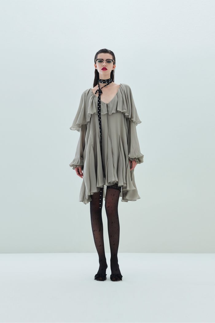 CAPE MINI DRESS
