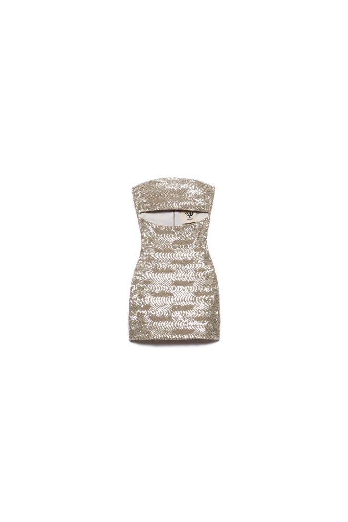 MINI DRESS TRILLY - Plata