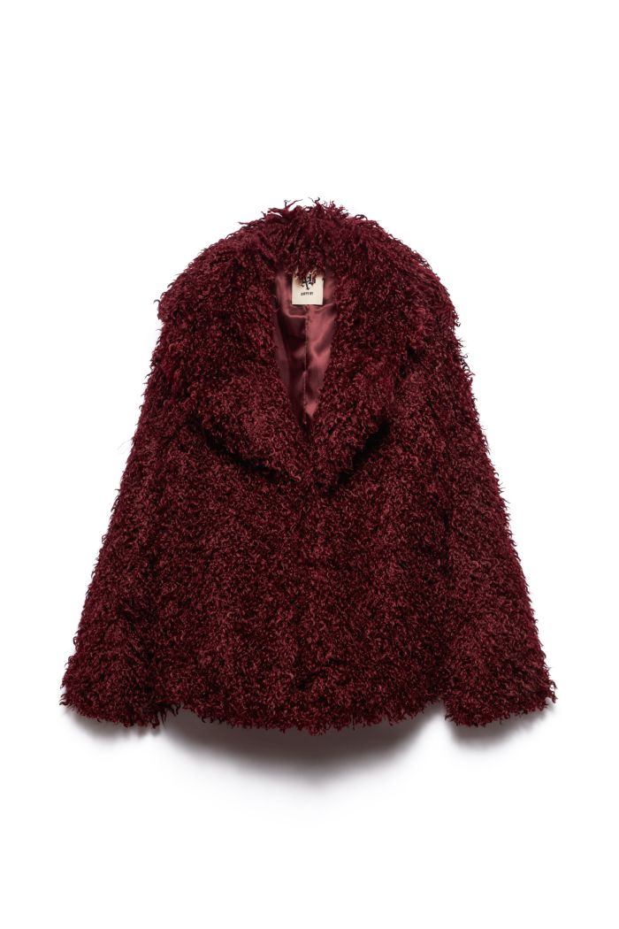 FAUX FUR POISON - Burgundy