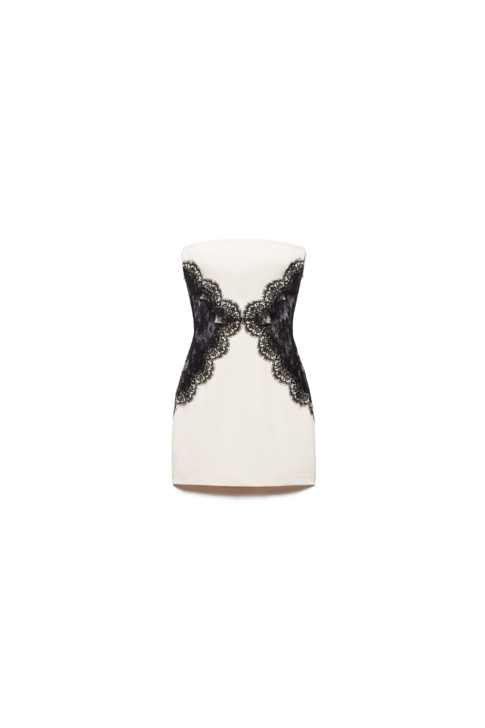 TUBE DRESS BITTA - White black