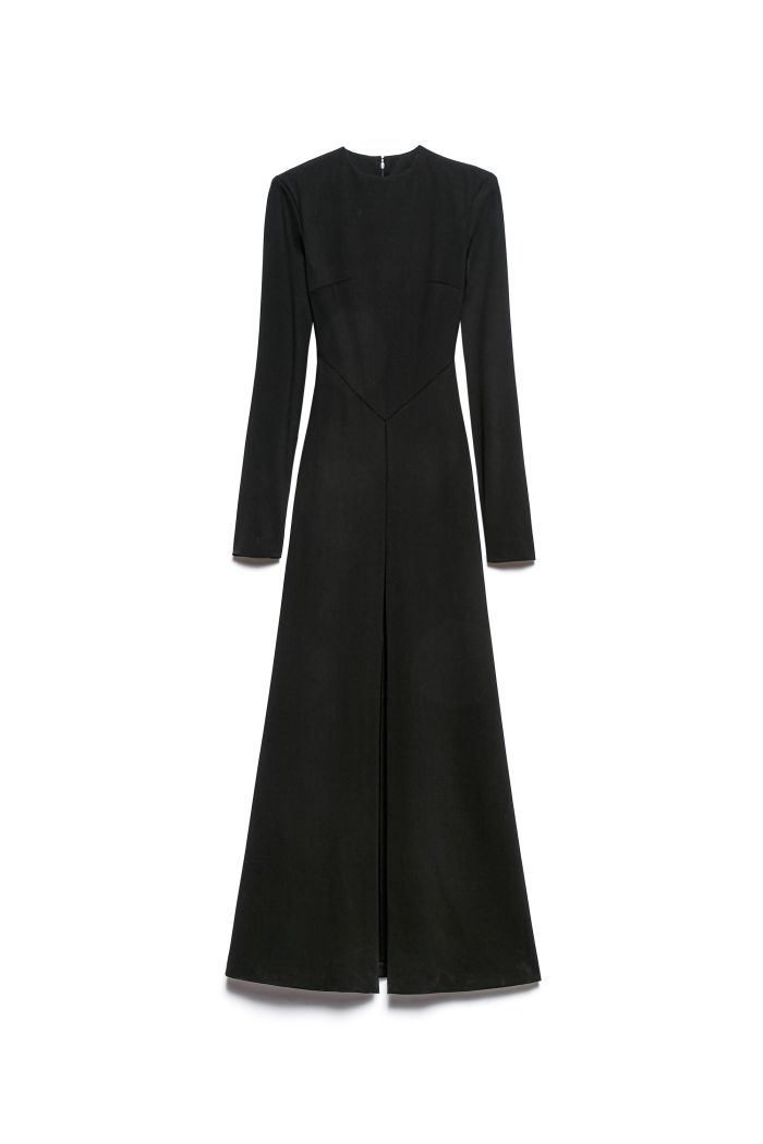 SPLIT DRESS LINDA - Black