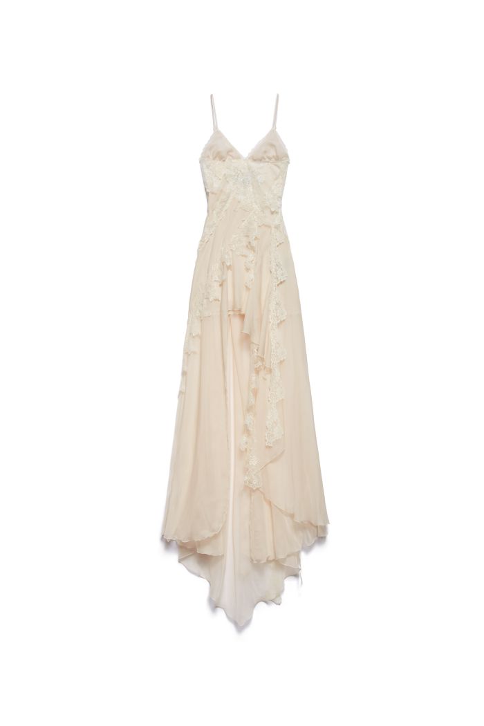 SLIP DRESS IRIS - Almond