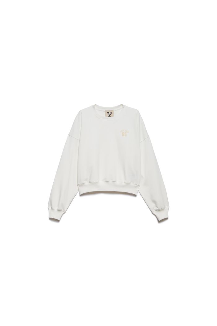 SWEATSHIRT CROP - Blanc