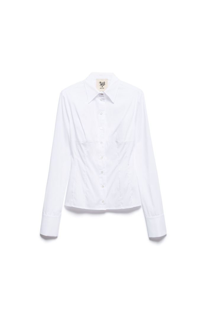 BUSTIER SHIRT MOON - White