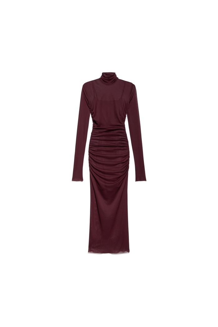 MIDI DRESS NORMA - Ruby noir