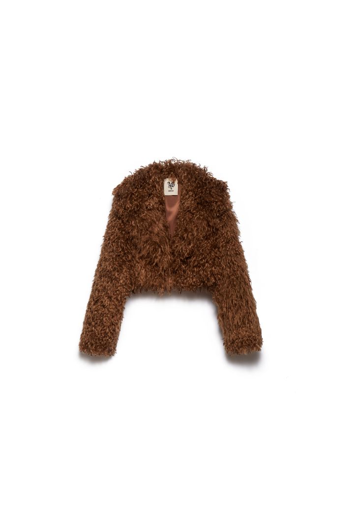 CROP FUR POISON - Toffee