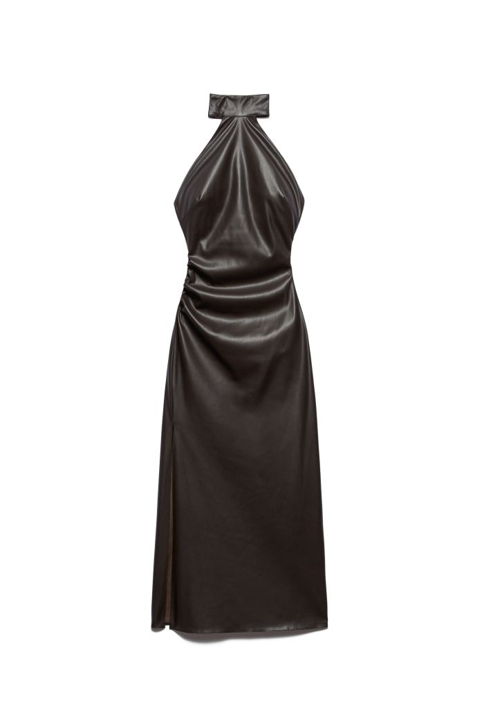 SPLIT DRESS CARLY - Moka