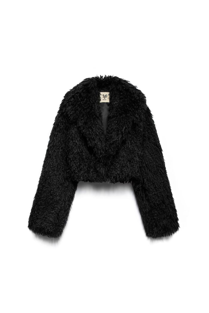 CROP FUR POISON - Black
