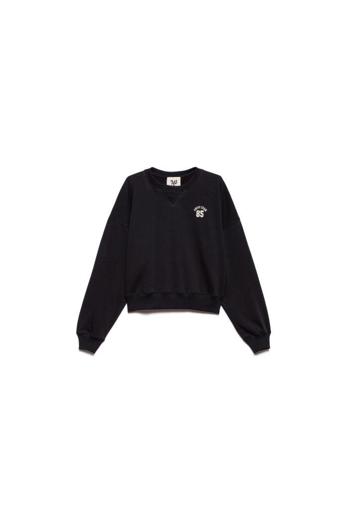 SWEATSHIRT CROP - Black