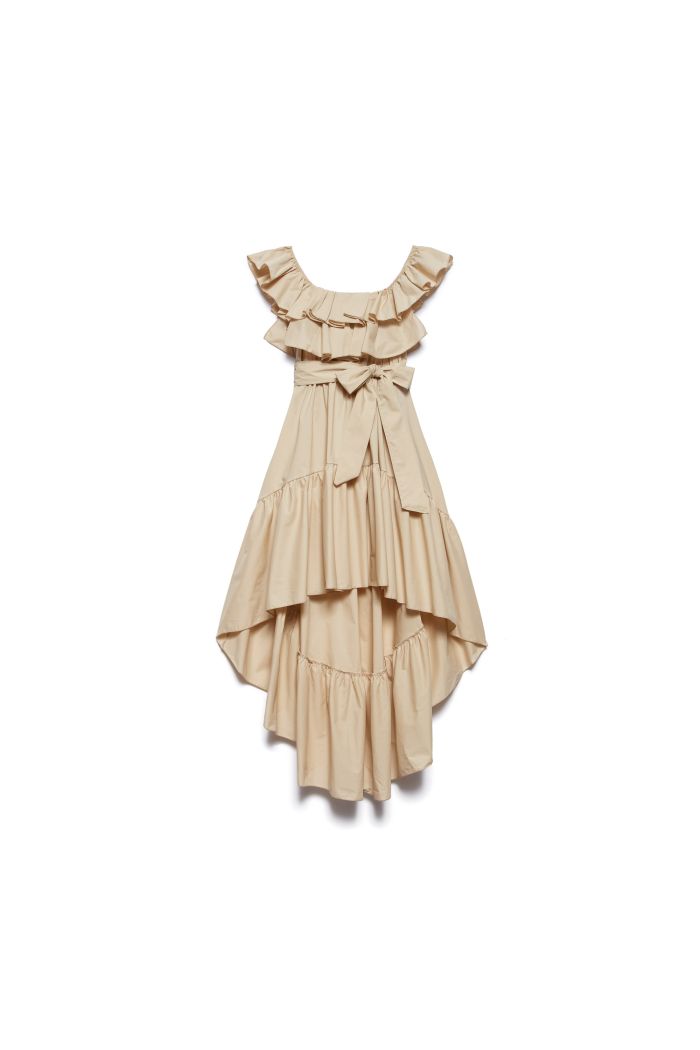 RUFFLE DRESS CORA - Ivory