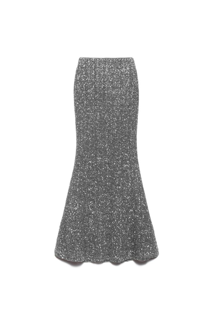 LONG SKIRT LUXY - Silver deep