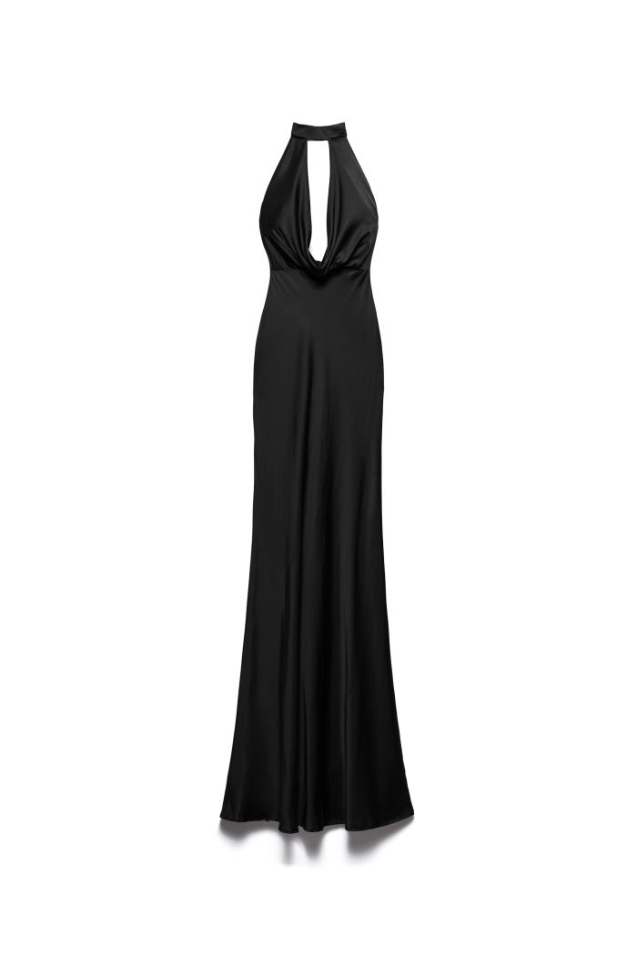 JABOT DRESS BONNY - Black