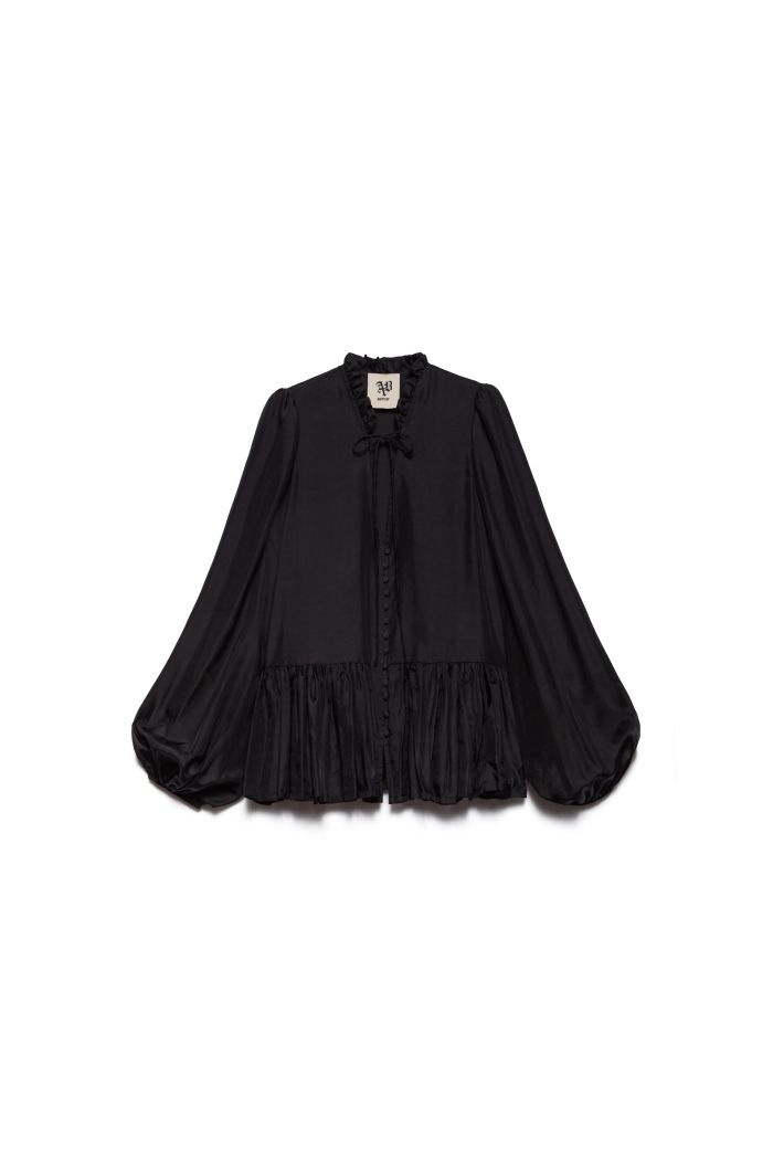 CHEMISETTE MINA - Black vinyl