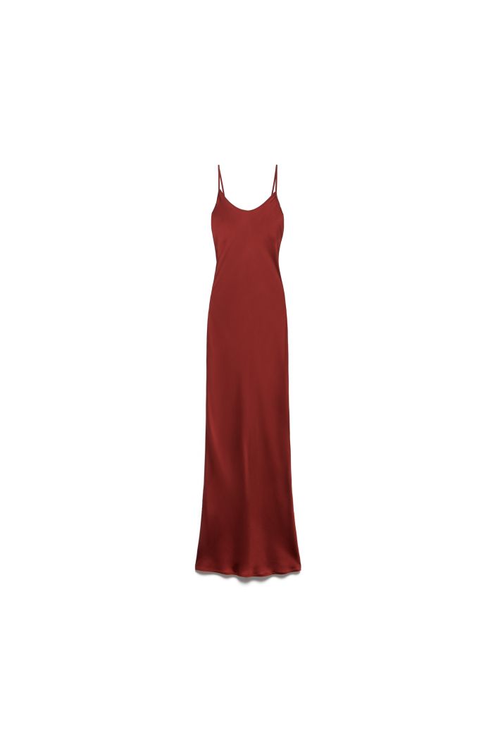 LONG SLIP DRESS RHEA - Cinnamon