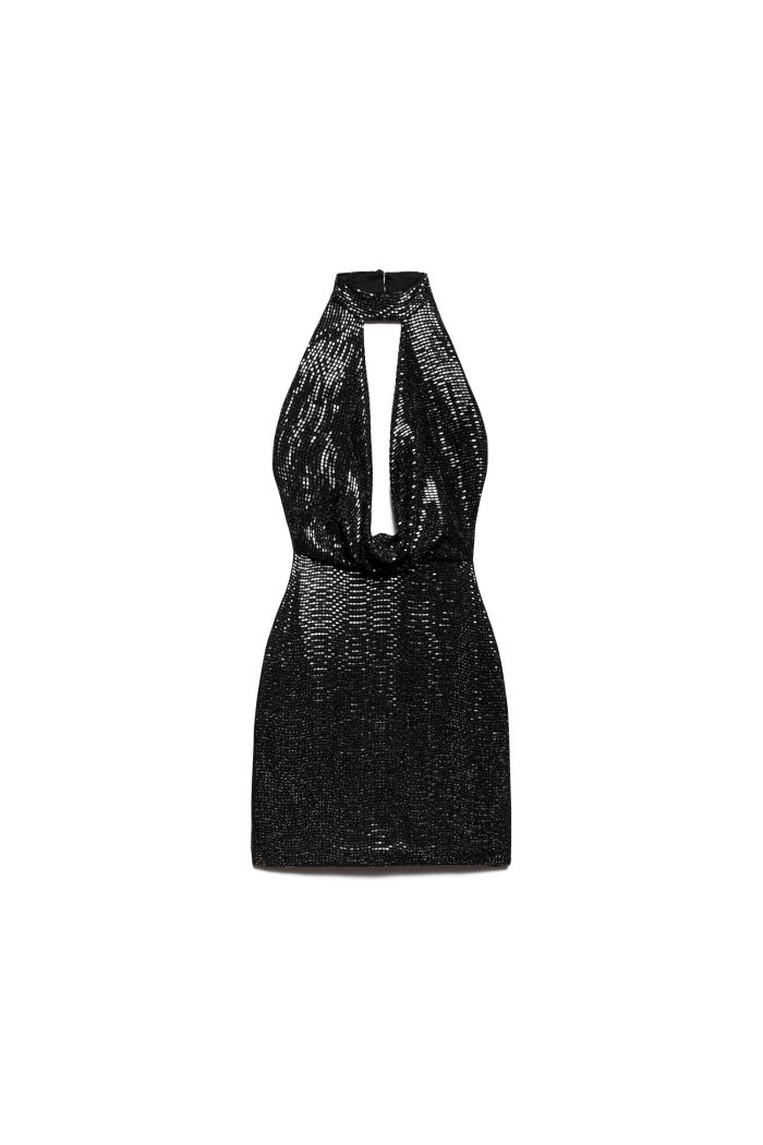 JABOT DRESS BETH - Black