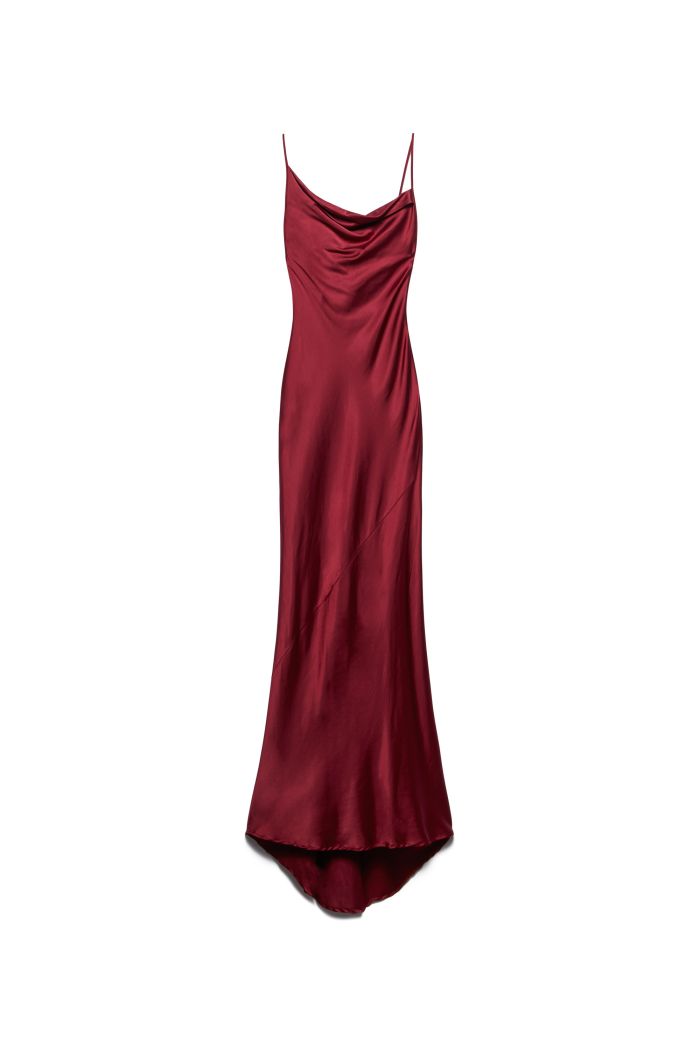LONG DRESS BONNY - Burgundy