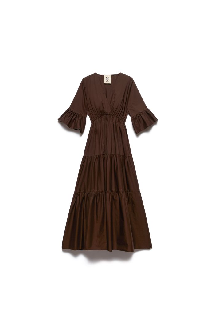 LONG DRESS CORA - Choco