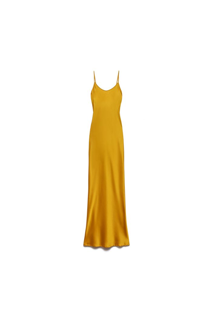 LONG SLIP DRESS RHEA - Honey