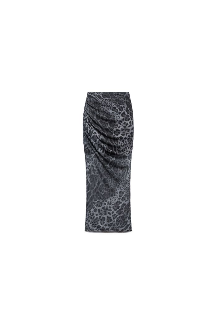 SKIRT LULÙ - Gray leo