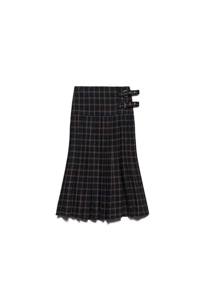 LONG SKIRT GWEN - Black check