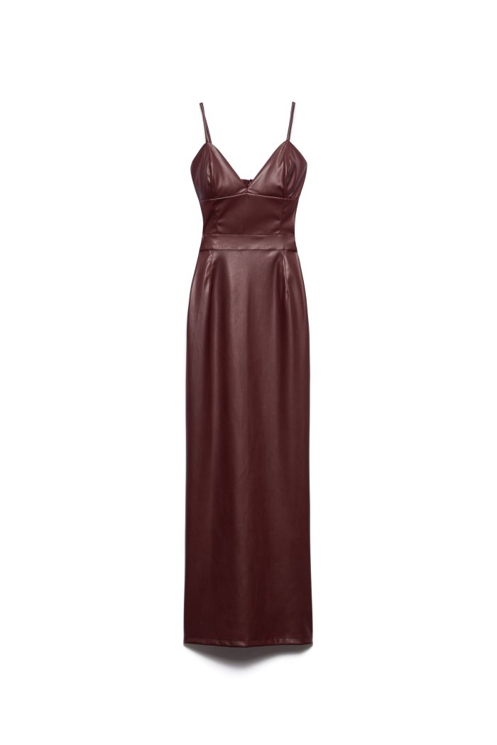 LONG DRESS CARLY - Burgundy