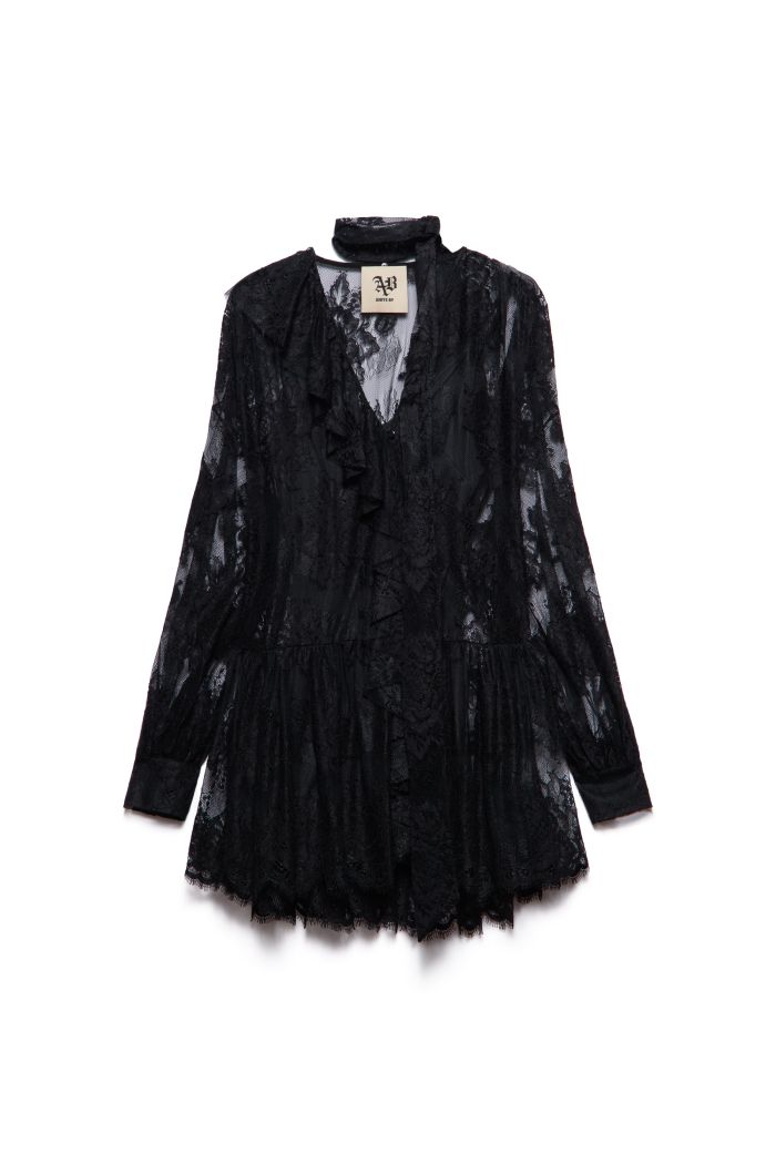 BABYDOLL DRESS LACE - Black