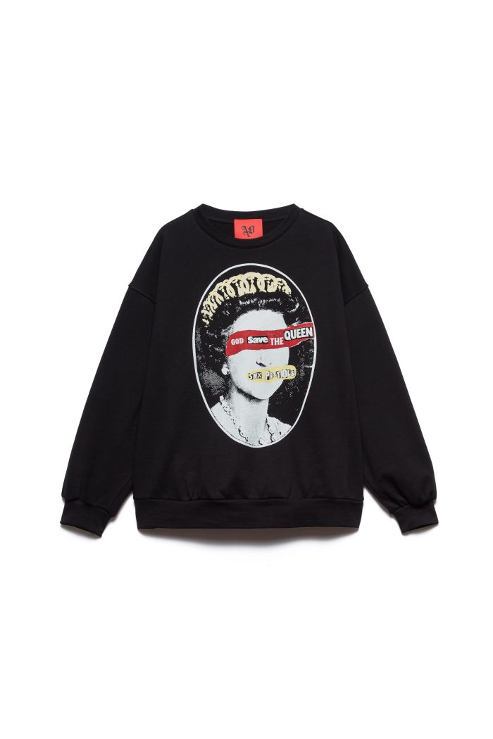 SWEATSHIRT QUEEN - Black