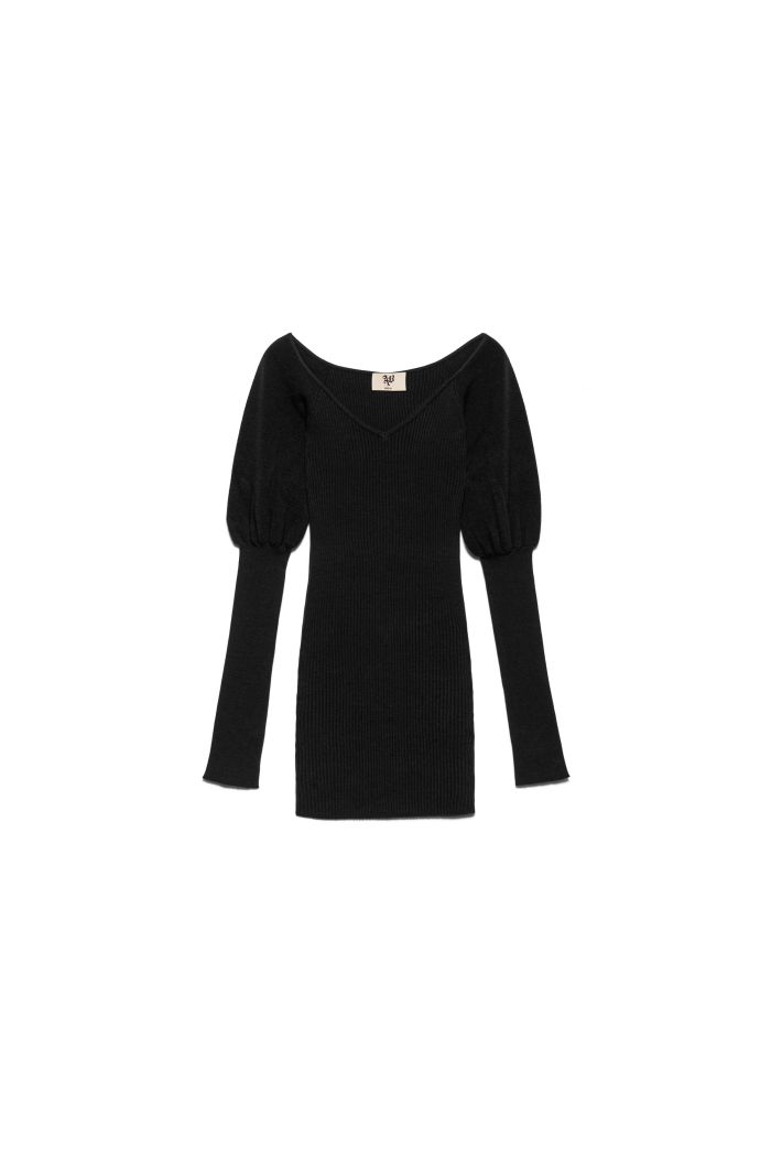 BALOON DRESS VICKI - Black