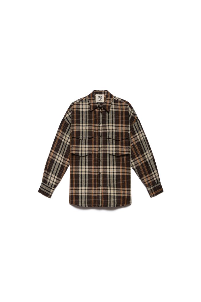 SHIRT GWEN - Moka check