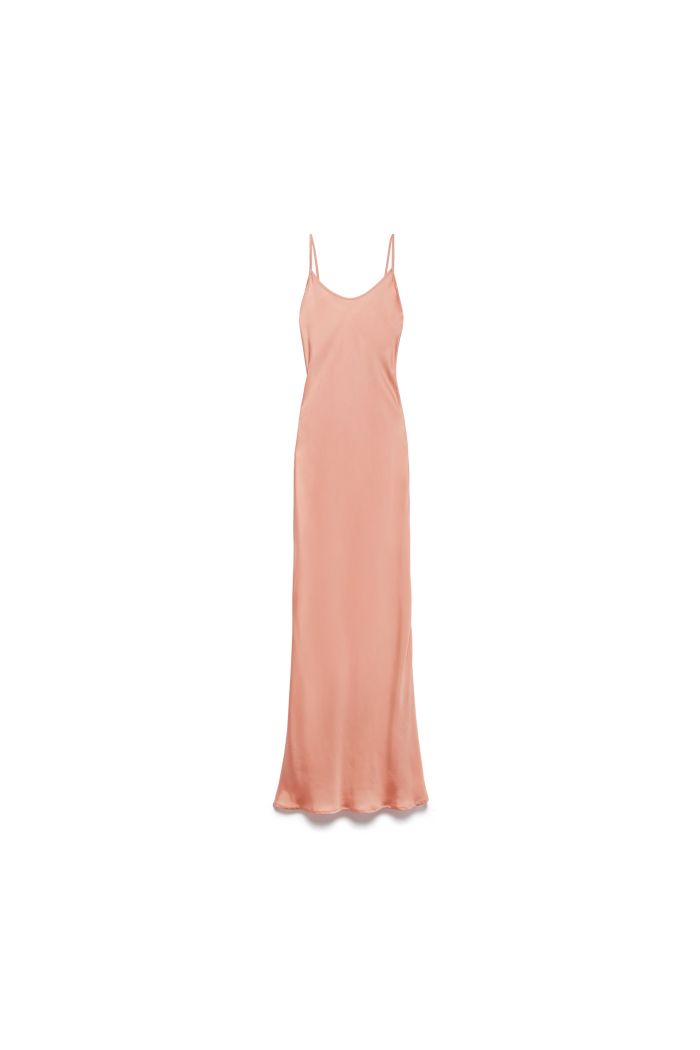 LONG SLIP DRESS RHEA - Dusty rose