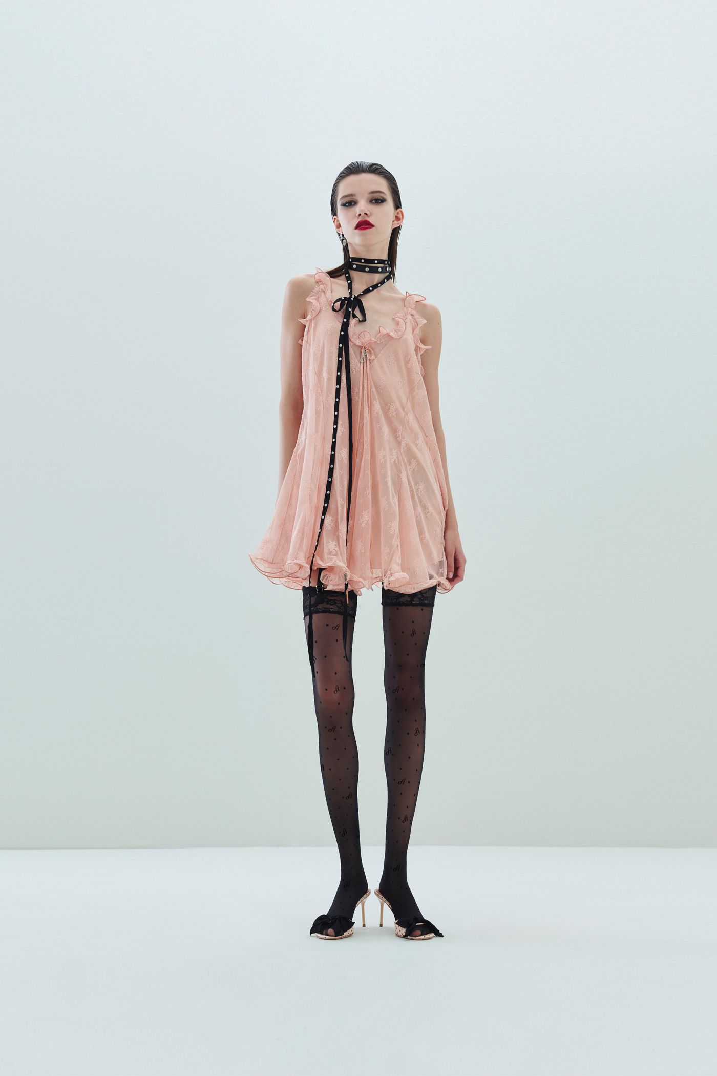 eyeye★大人気★BABYDOLL SLEEVELESS DRESS Beige Eyelet Dress - Babydoll Dress - Tiered Dress