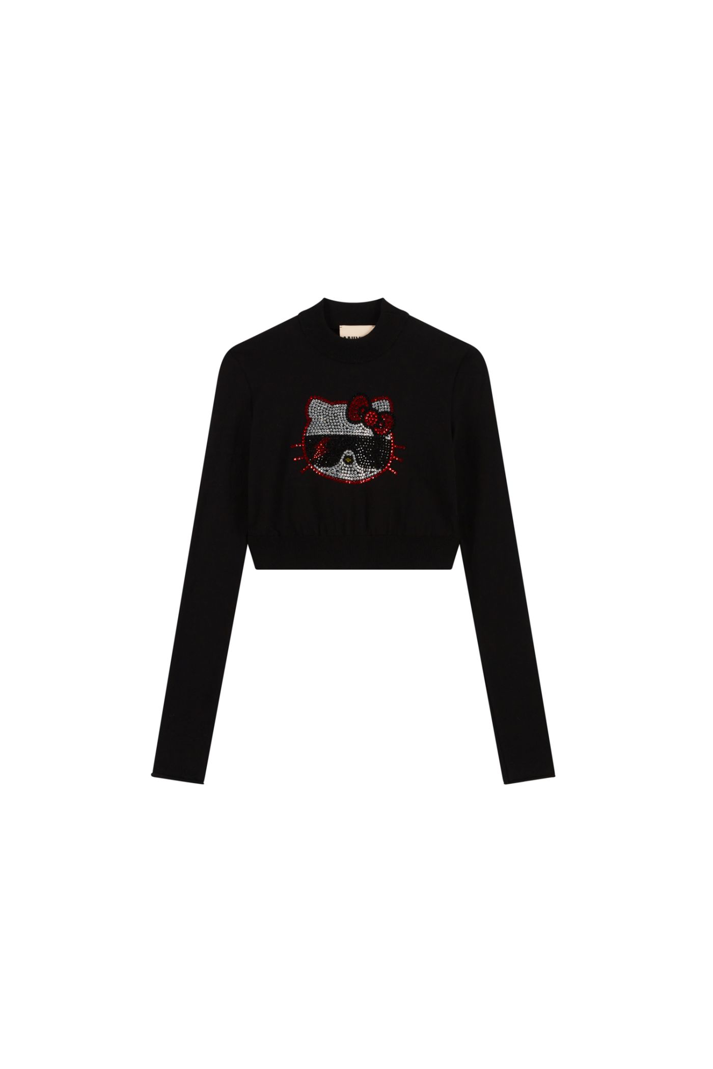 CROP TOP BLACK KITTY